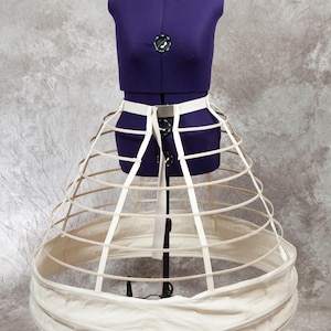 Victorian Cage Crinoline Civil War Sissi Dress, custom sized