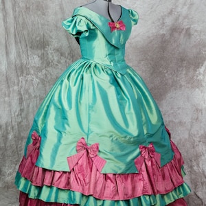 Crinoline Sissi Ball Civil War Dress with optional Crinoline, Custom Size
