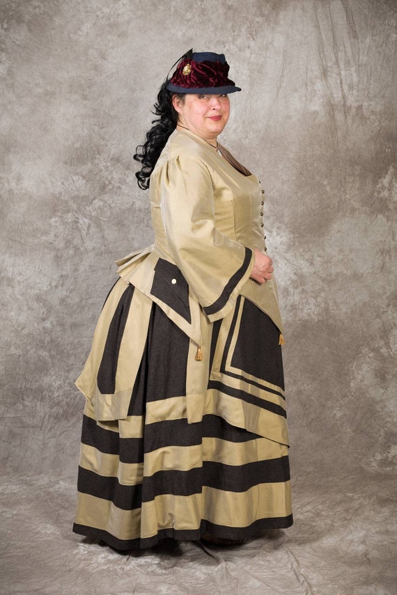 Victorian Bustle Day Dress Custom Sized Etsy