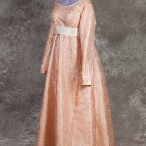 Regency Silk Day Dress Jane Austen 1815-1825 , custom made