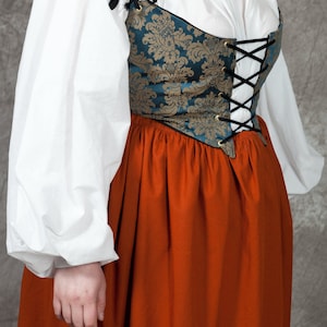 Renaissance Faire Costume Skirt Chemise Bodice Corset,  Custom sized