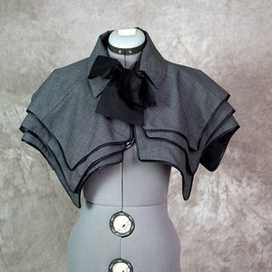 Victorian Cape with silk bow Custom made.
