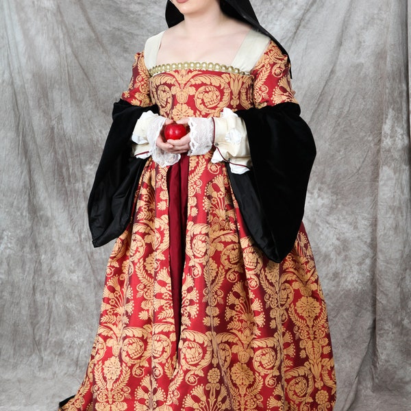 Tudor Kleid Anne Boleyn 16th Century, Größe S-XXL, Maßanfertigung