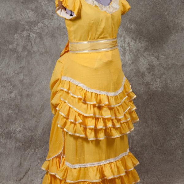 Victorian Bustle Day Dress Custom Sized Cotton or silk