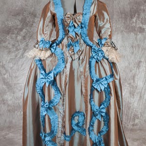 Robe a la francaise Rcoco Dress Silk or Taffeta, custom made