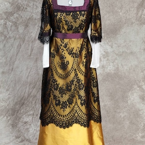 Edwardian Titanic Dress Custom Sized, silk or taffeta