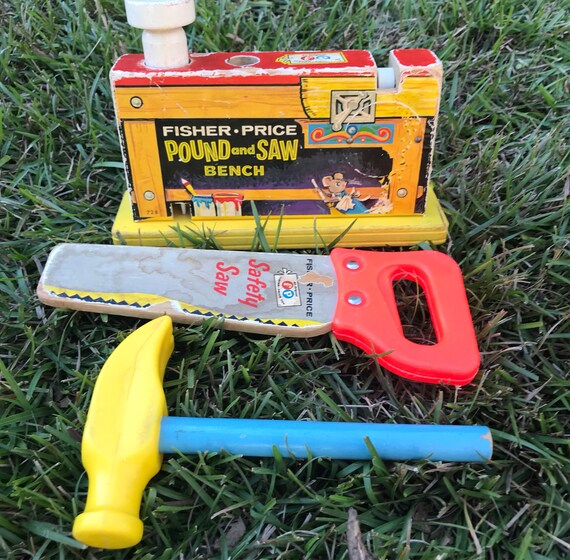 Fisher Price Pound And Saw Bench Vintage Fisher Price Saw Etsy