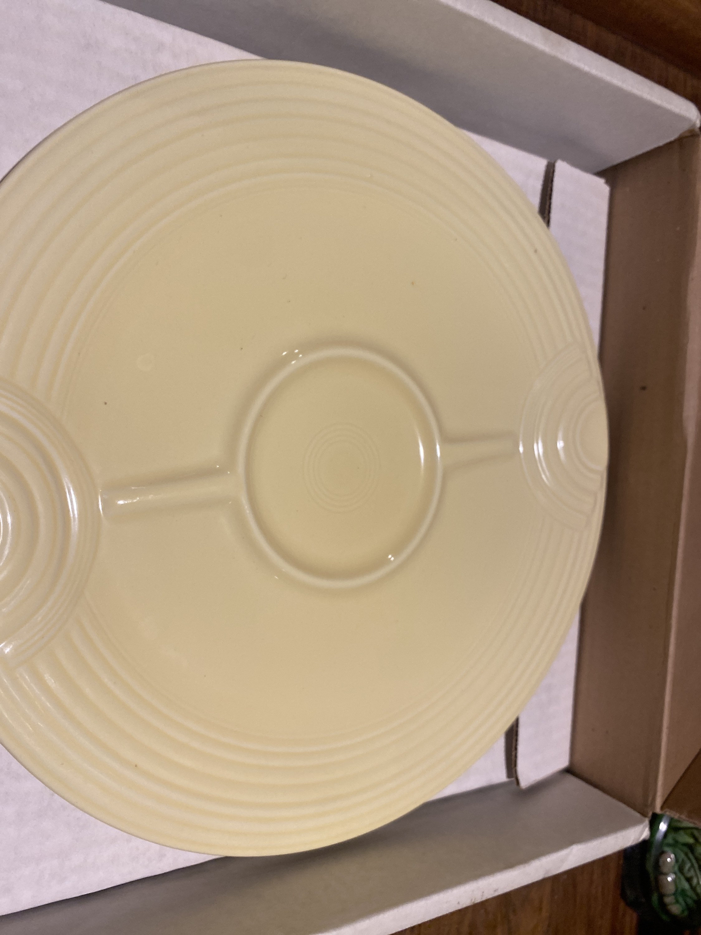 Vintage Fiesta Chip and Dip Set Yellow Fiesta Collectible Etsy