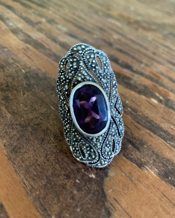 Sterling Silver Ring, Lavender Stone, Gemstones, … - image 1