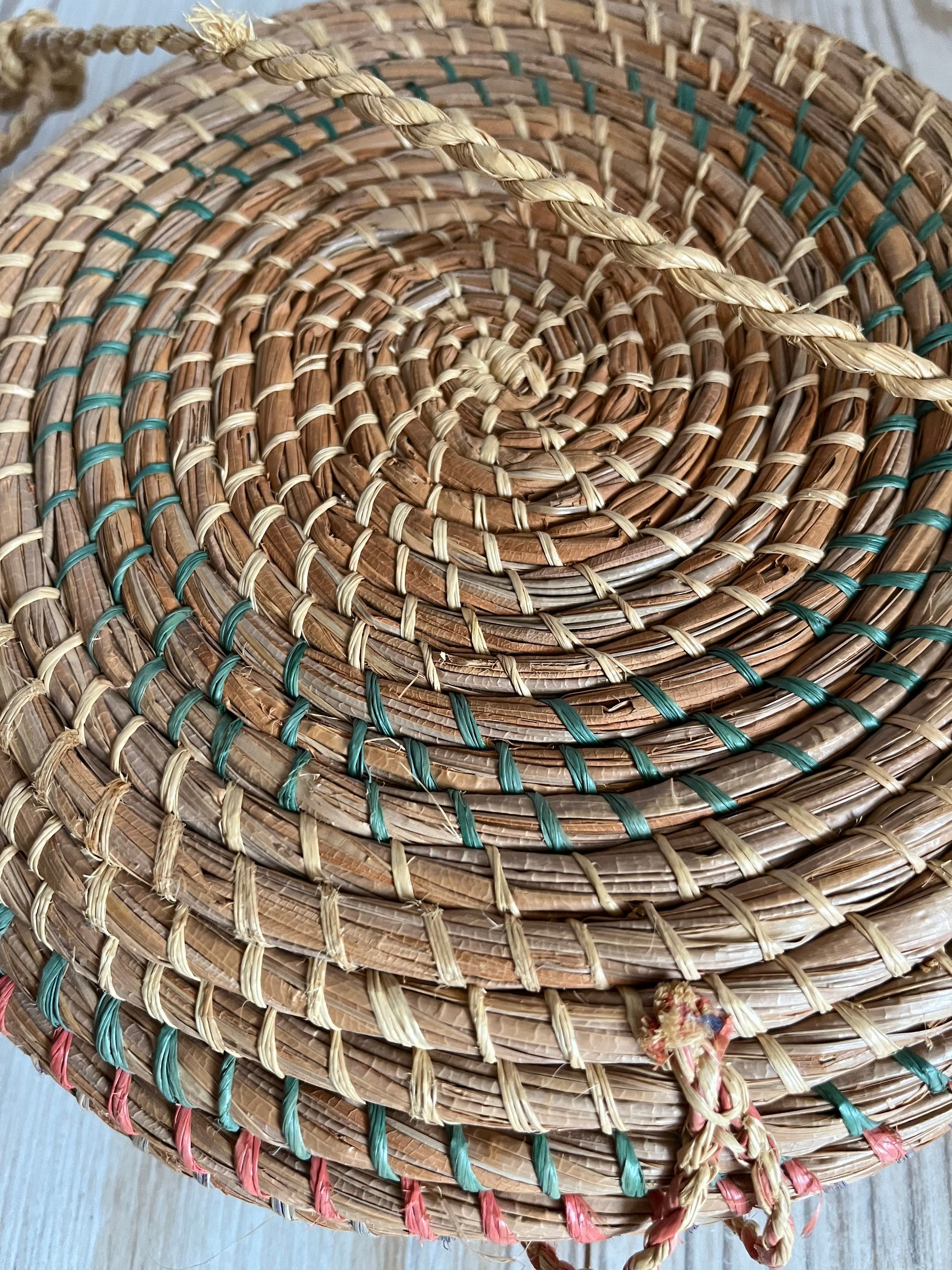 Sweetgrass Style Basket Purse Vintage Basket Purse Straw Etsy
