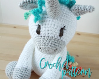 Unicorn Crochet PDF Pattern // Amigurumi Unicorn Pattern // Crochet Pattern PDF Download //  Cute Crochet Unicorn // Ziggy The Unicorn