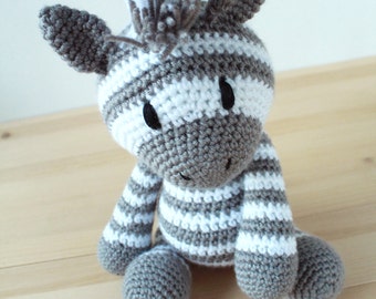 Crochet Pattern Zebra // Amigurumi Zebra Pattern // Crochet Zebra Pattern PDF Download // Crocheted Zebra // Safari Animal Pattern