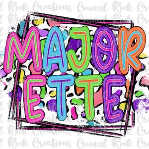 Majorette PNG, Colorful Cheetah Print, School Spirit, Team Spirit, Digital Gile, Sublimation Download, DTF