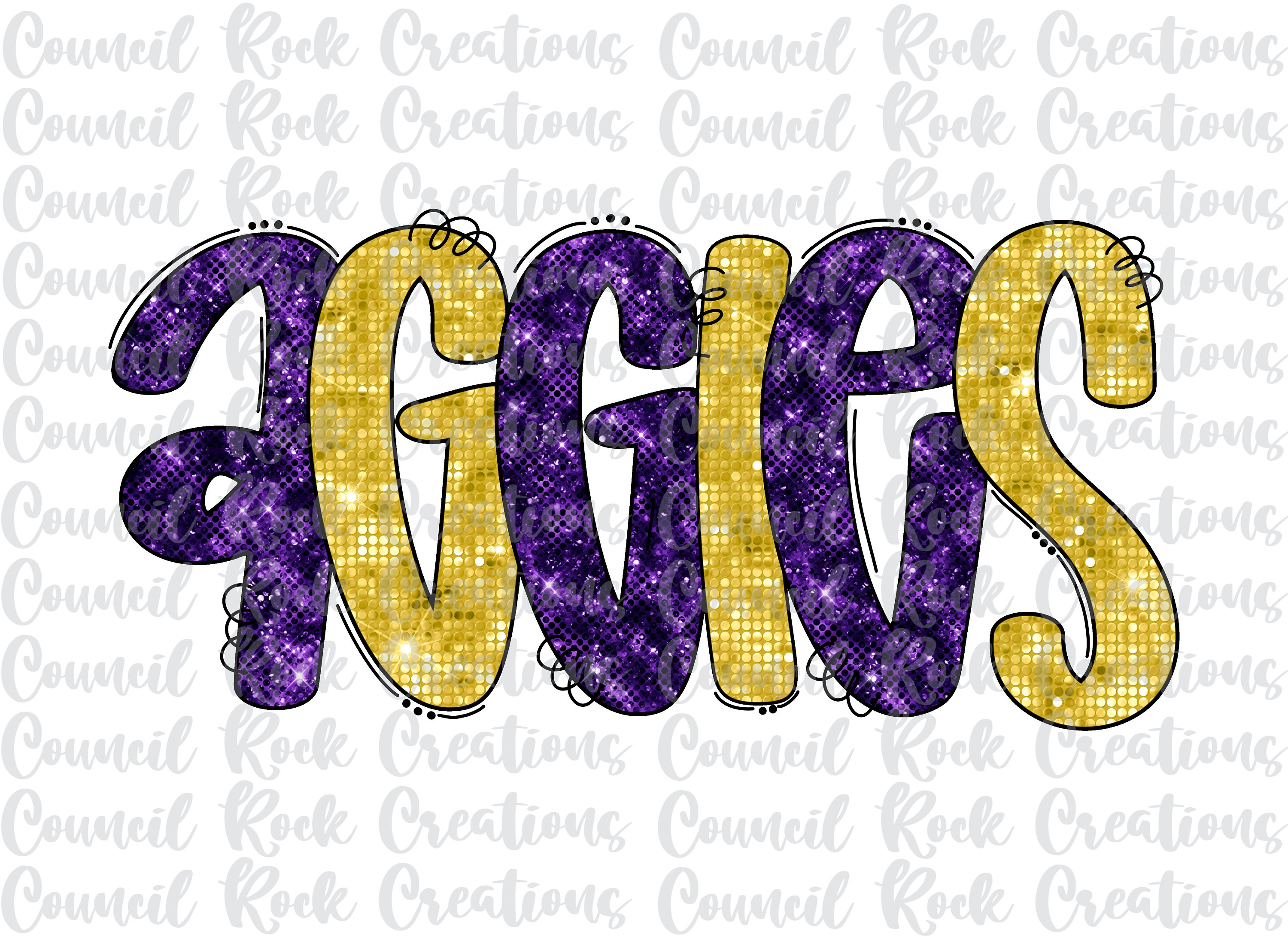 Aggies Sequin Glitter Bling PNG | Doodle Letters | School Spirit ...