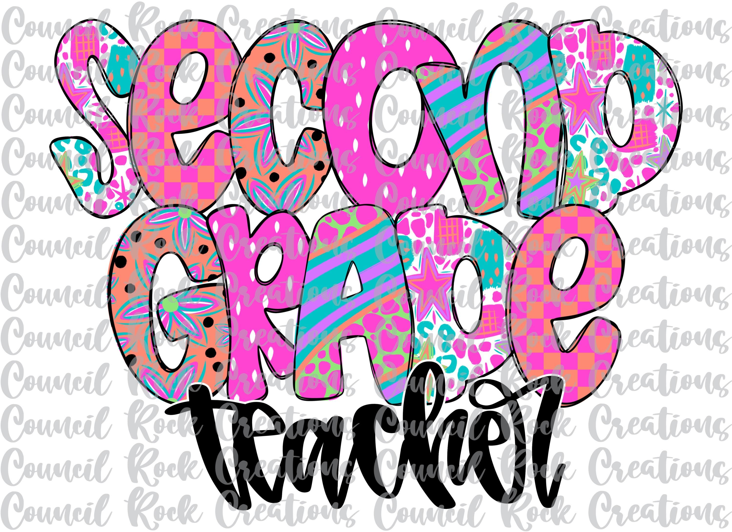 Second Teacher Png, Colorful, Funky and Fun, School, Grade Level, Hand ...
