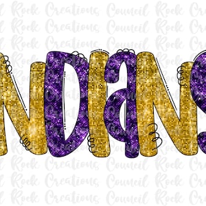 Indians PNG | Sequin Bling | School Spirit | Digital File | Sublimation Download | DTF