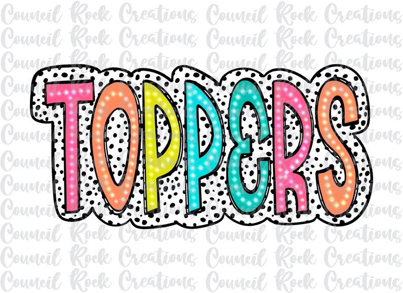 Toppers PNG, Colorful, Dalmatian Dots, Mascot, School Spirit, Team ...