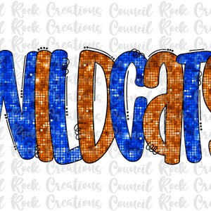 Wildcats PNG | Sequin Bling | School Spirit | Digital File | Sublimation Download