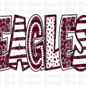 Eagles Fun Mascot PNG, School Spirit, Team Spirit, Digital Gile, Sublimation Download, DTF