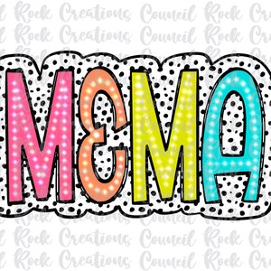 Mema PNG, Ljusa Klotter, Dalmatinerprickar, Digital Fil, Sublimeringsnedladdning, DTF