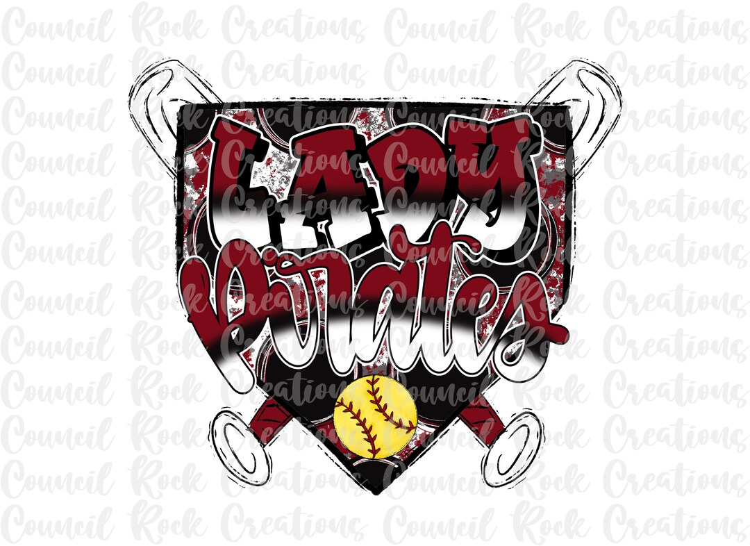 Lady Pirates Softball PNG Graffiti Game Day School Spirit - Etsy