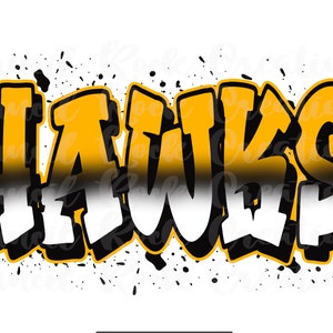Hawks PNG | Graffiti | Digital File | Sublimation Download