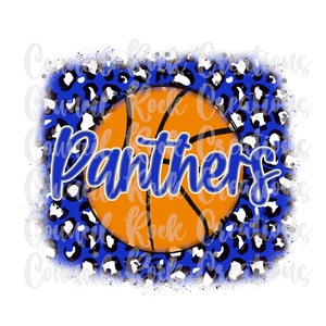 Panthers Basketball PNG | Cheetah Print Background | Digital File | Sublimation Download