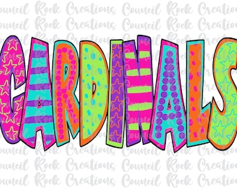 Cardenales PNG, colorido, espíritu escolar, espíritu de equipo, archivo digital, descarga de sublimación, DTF