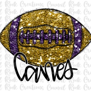 Bastões Glitter Bling Futebol PNG, Espírito Escolar, Mascote, Arquivo Digital, Download de Sublimação, DTF
