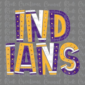 Indians png, Glitter Dots, Mascot, School Spirit, Team Spirit, Digital File, Sublimation Download, DTF