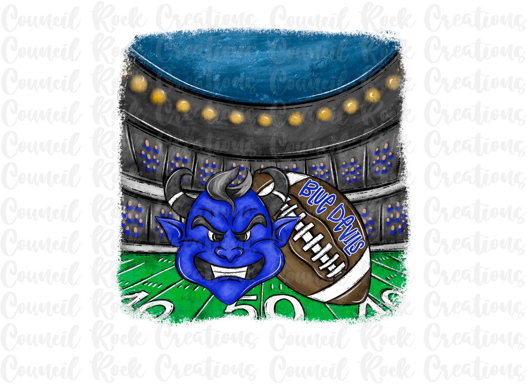 Blue Devils PNG, Football Stadium, Game Day, Digital File, Sublimation ...