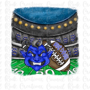 Blue Devils PNG, Fußballstudio, Spieltag, digitale Datei, Sublimations-Download, DTF