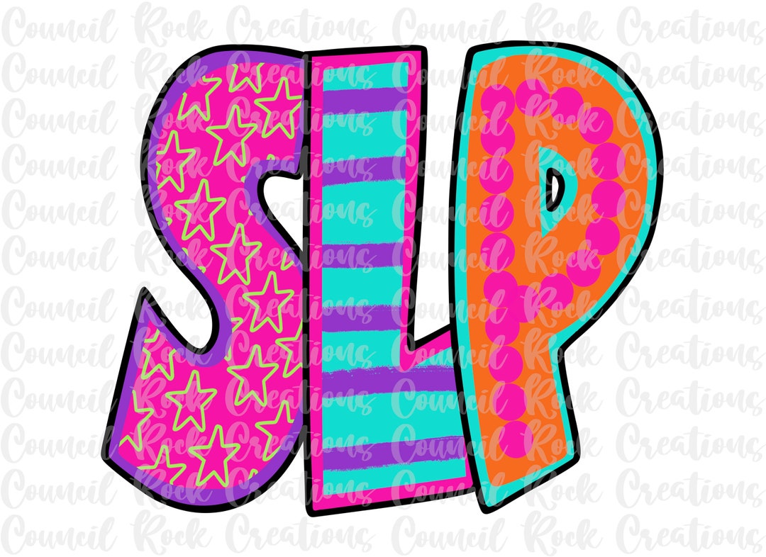 SLP PNG, Speech Language Pathologist, Colorful, School Spirit, Team ...