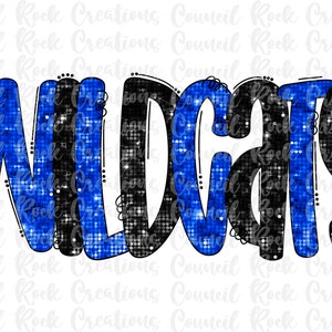 Wildcats PNG | Sequin Bling | School Spirit | Digital File | Sublimation Download
