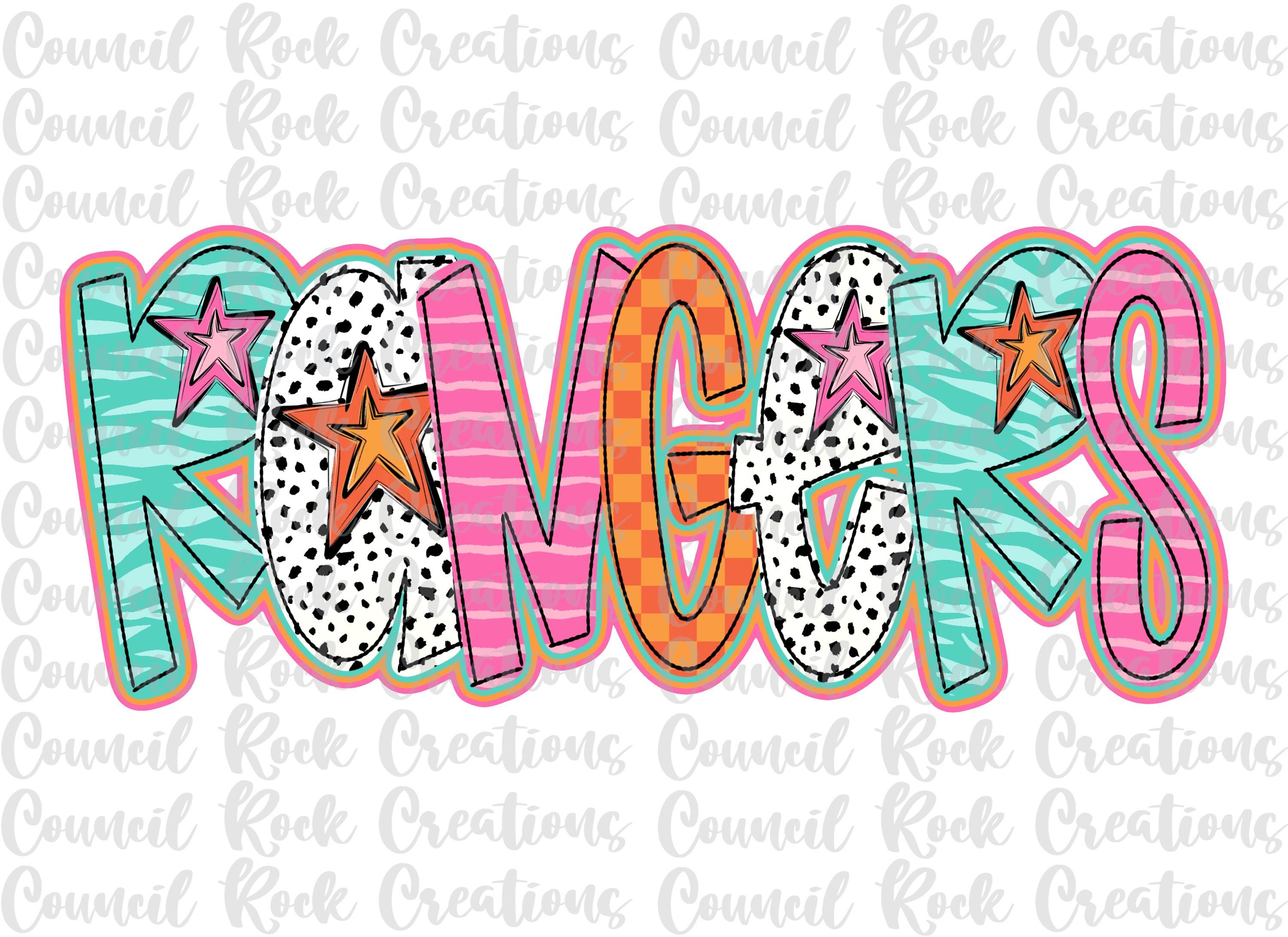 Rangers Png, Colorful, Checkered, Zebra Print, Dalmatian Dots, Hand ...