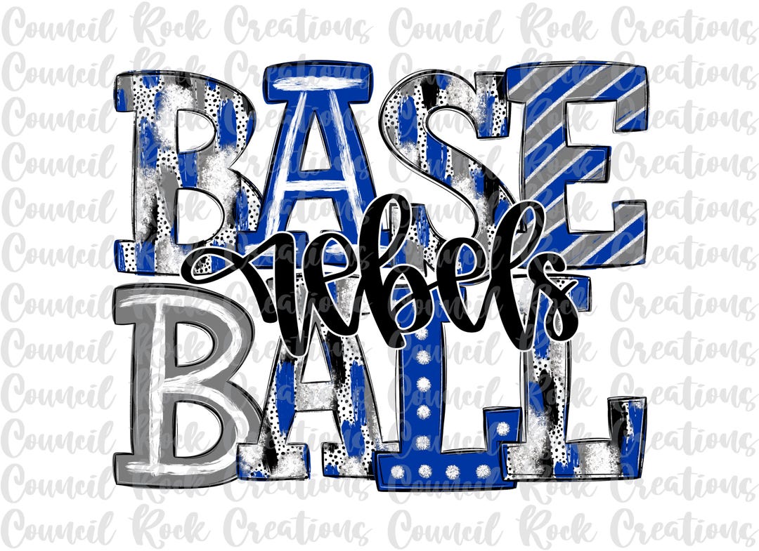 Baseball PNG, Hand Lettered, School Spirit, Team Spirit, Brushstrokes ...
