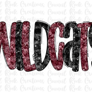 Wildcats PNG | Sequin Bling | School Spirit | Digital File | Sublimation Download