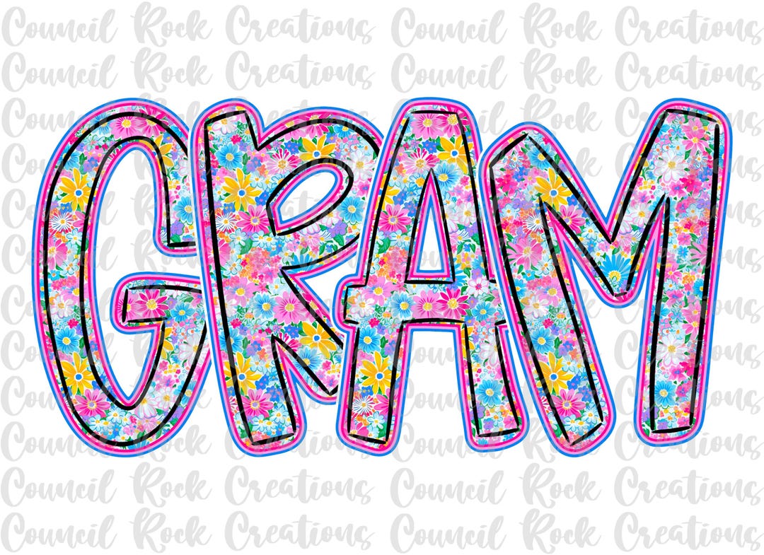 Gram Png, Wildflowers, Hand Lettered, Mothers Day, Digital File ...