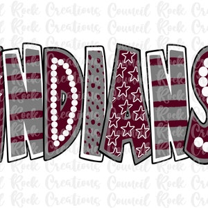 Indians Fun Mascot PNG, School Spirit, Team Spirit, Digital Gile, Sublimation Download, DTF