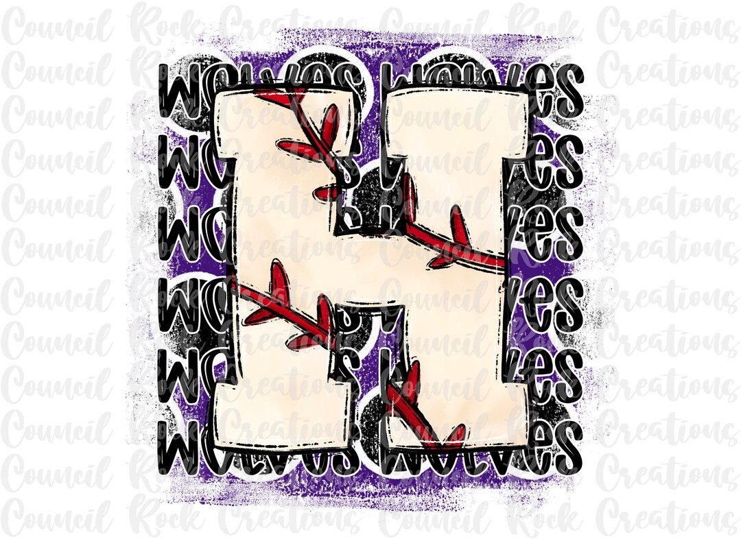 H Wolves Baseball PNG, Distressed Polka Dot Background, School Spirit ...