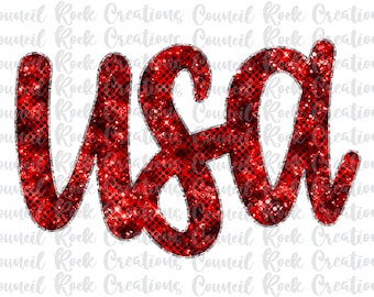 USA PNG, Sequin Bling, Silver Glitter Outline, Patriotic, 4th of July, Sublimation Download, DTF