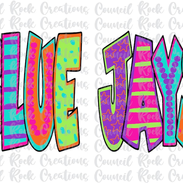 Blue Jays PNG, Colorful, School Spirit, Team Spirit, Digital Gile, Sublimation Download, DTF