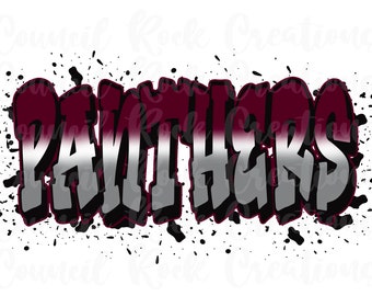 Panthers PNG | Graffiti | Digital File | Sublimation Download