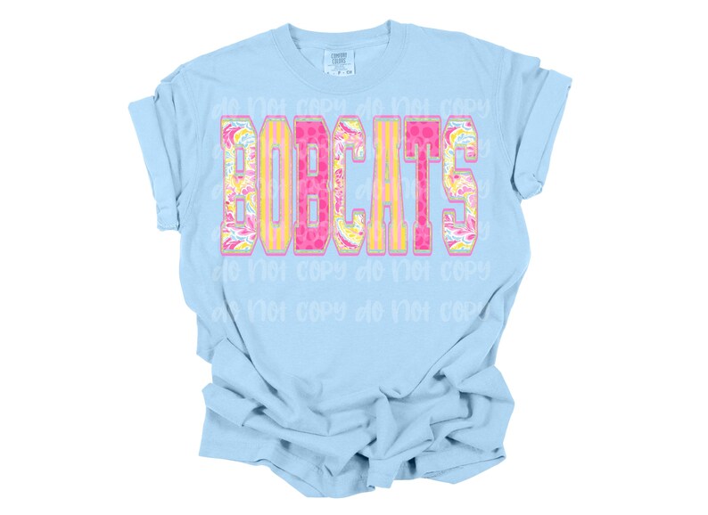 Bobcats PNG, Bright Paisley, Stripes, Polka Dots, Glitzy Gold, Mascot ...