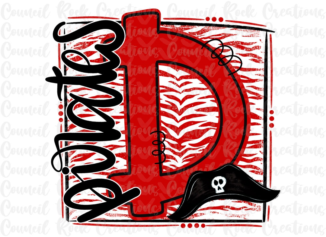 D Pirates PNG, Animal Print, Doodle Letter, School Spirit, Digital File ...