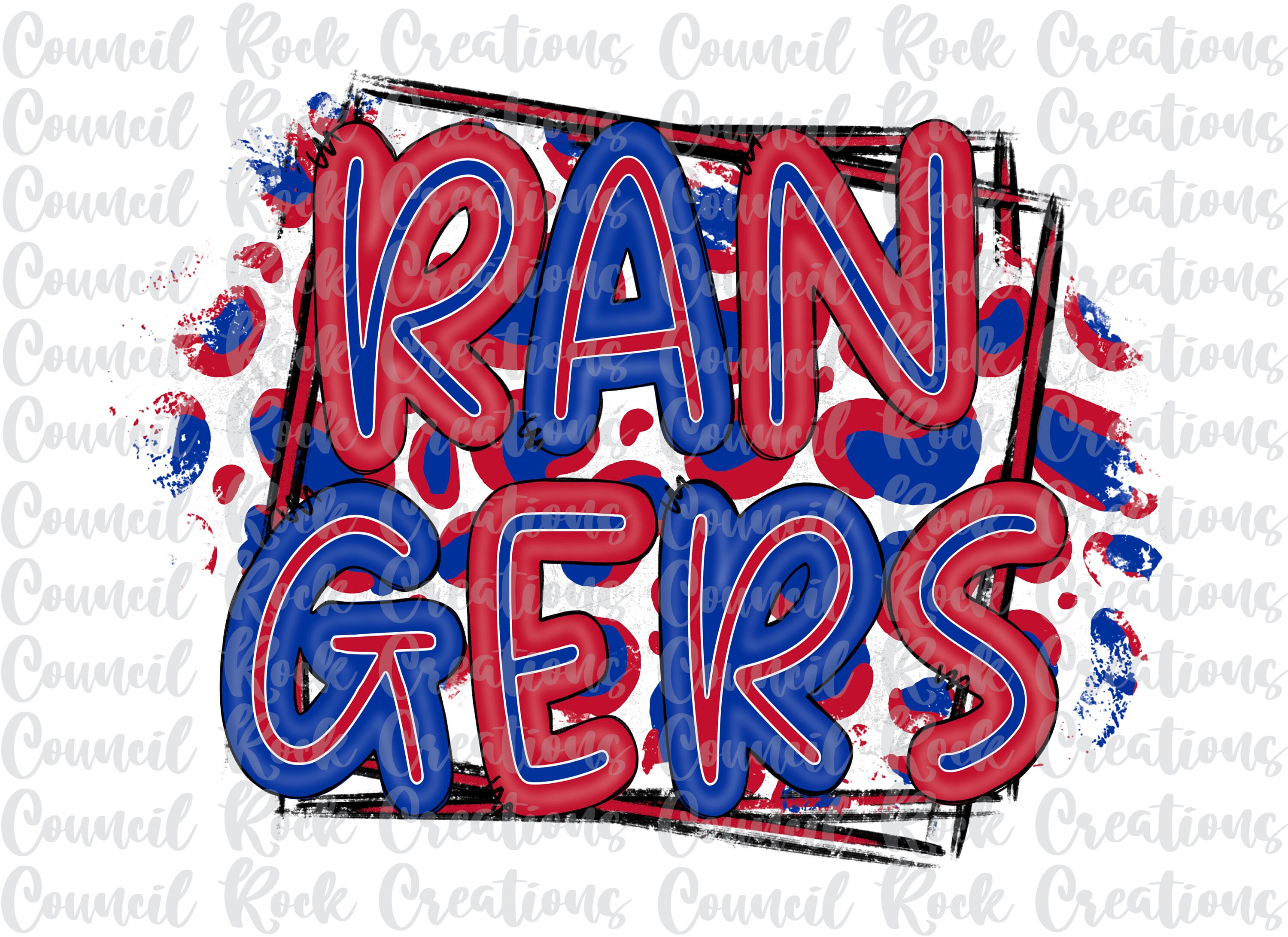 Rangers PNG, Doodle Letters, Cheetah Splash Frame, School Spirit ...