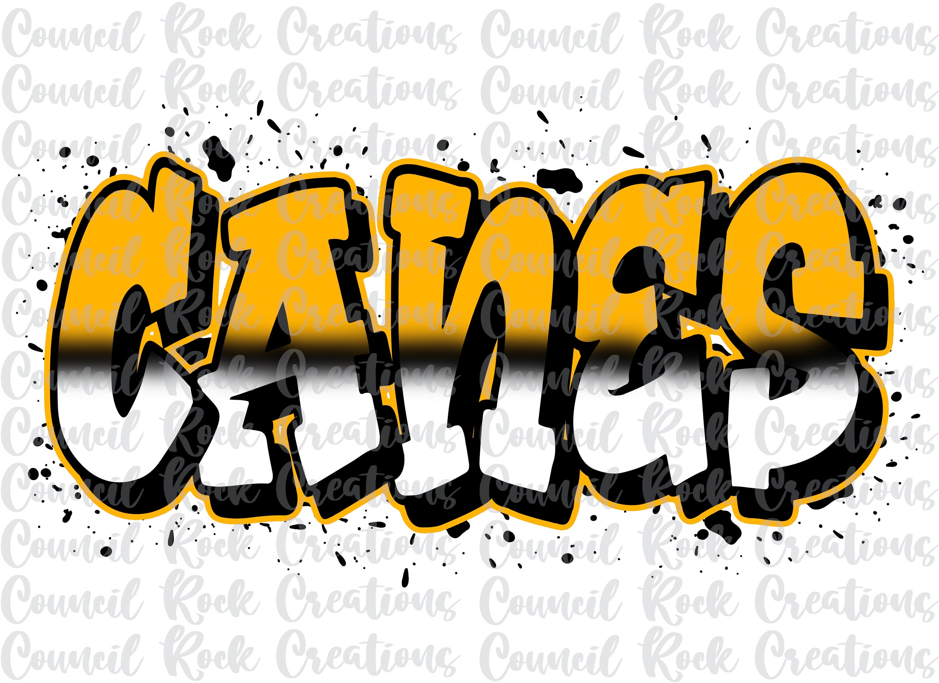 Canes PNG, Graffiti, School Spirit, Digital File, Sublimation Download, DTF