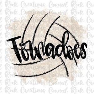 Tornadoes Volleyball Splatter PNG, School Spirit, Sports, Mascot, Digital File, Sublimation Download, DTF