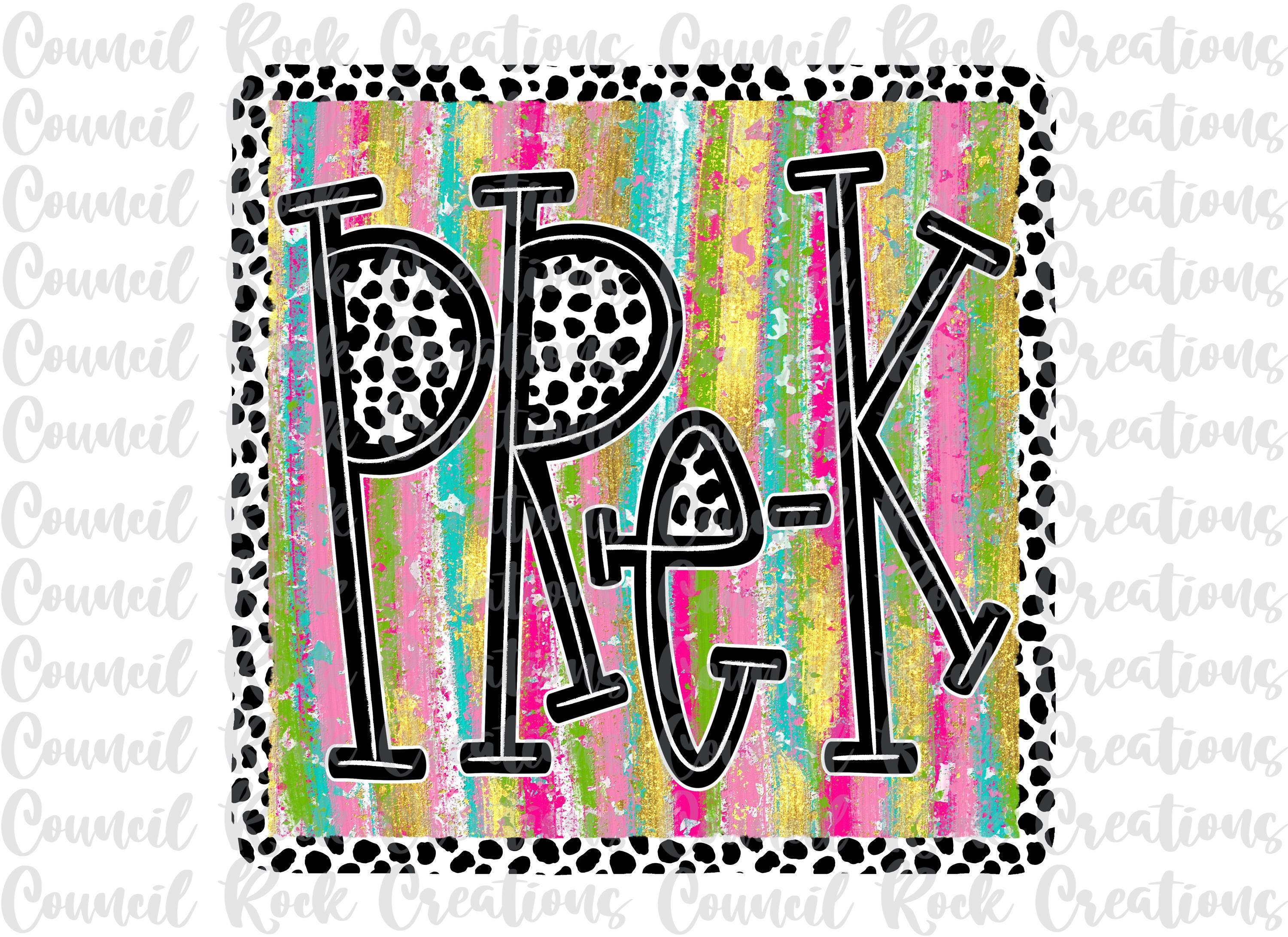 Pre K png, Realistic Paint, Dalmatian Dots, School, Grade Level, Teacher, Digital File, Sublimation, DTF