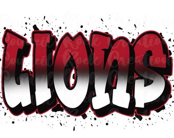 Lions PNG | Graffiti | Digital File | Sublimation Download